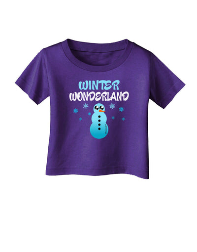 Winter Wonderland Snowman Infant T-Shirt Dark-Infant T-Shirt-TooLoud-Purple-06-Months-Davson Sales