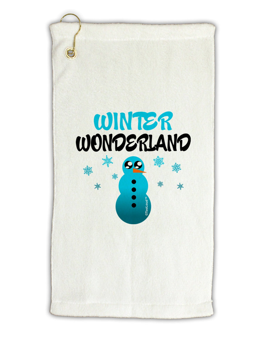 Winter Wonderland Snowman Micro Terry Gromet Golf Towel 16 x 25 inch-Golf Towel-TooLoud-White-Davson Sales