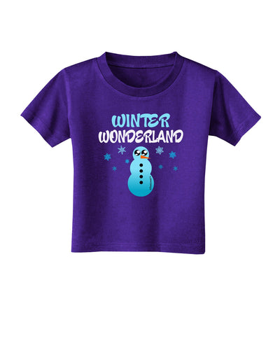 Winter Wonderland Snowman Toddler T-Shirt Dark-Toddler T-Shirt-TooLoud-Purple-2T-Davson Sales