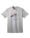 Winter-themed Adult T-Shirt featuring a Snowman with Scarf Design-Mens T-shirts-TooLoud-AshGray-Small-Davson Sales