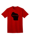 Wisconsin - United States Geographical Silhouette: Premium Adult T-Shirt Collection-Mens T-shirts-TooLoud-Red-Small-Davson Sales