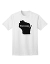 Wisconsin - United States Geographical Silhouette: Premium Adult T-Shirt Collection-Mens T-shirts-TooLoud-White-Small-Davson Sales