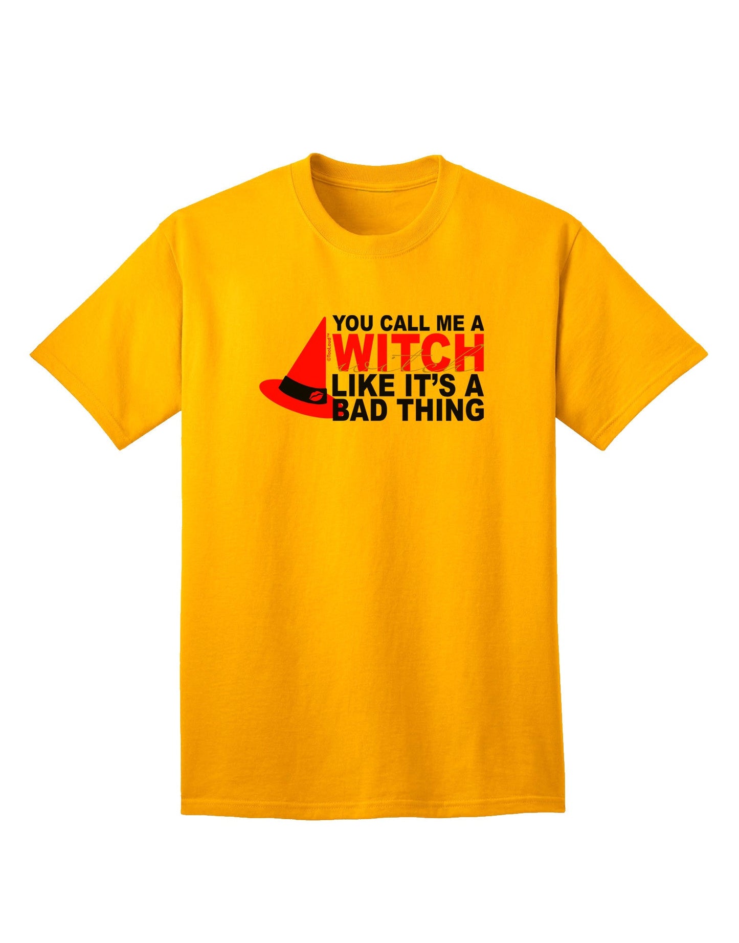 Witch - Bad Thing Hat Adult T-Shirt-Mens T-Shirt-TooLoud-Gold-Small-Davson Sales
