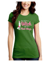 Witch - Bad Thing Juniors Crew Dark T-Shirt-T-Shirts Juniors Tops-TooLoud-Kiwi-Green-Juniors Fitted X-Small-Davson Sales