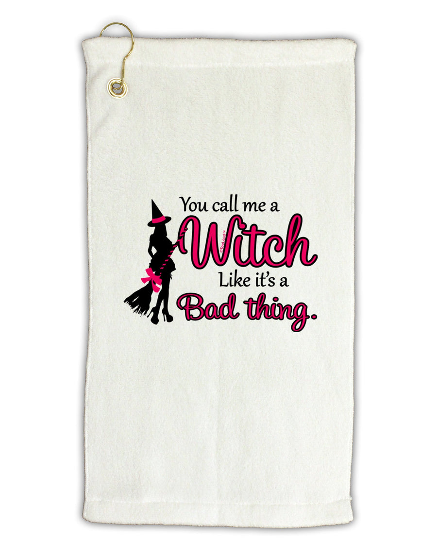 Witch - Bad Thing Micro Terry Gromet Golf Towel 16 x 25 inch-Golf Towel-TooLoud-White-Davson Sales