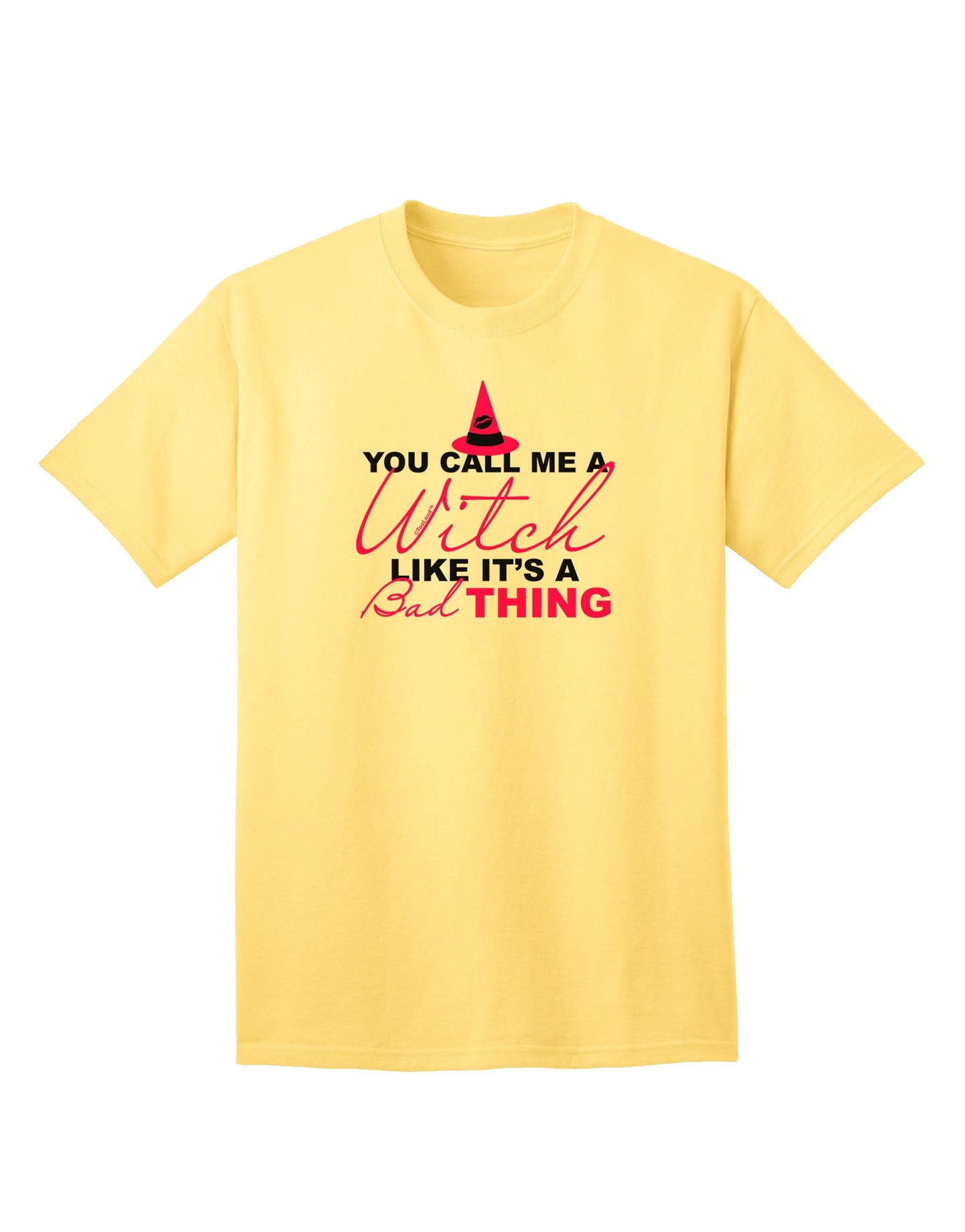 Witch - Bad Thing Text Adult T-Shirt-Mens T-Shirt-TooLoud-Yellow-Small-Davson Sales