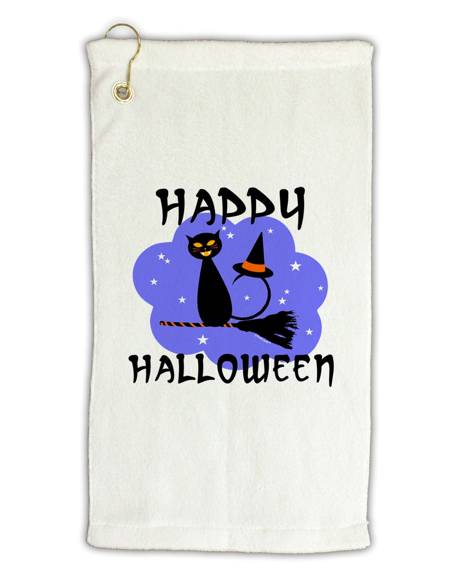 Witch Cat Micro Terry Gromet Golf Towel 16 x 25 inch-Golf Towel-TooLoud-White-Davson Sales