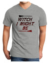 Witch I Might Be Adult V-Neck T-shirt by TooLoud-Mens V-Neck T-Shirt-TooLoud-HeatherGray-Small-Davson Sales