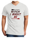 Witch I Might Be Adult V-Neck T-shirt by TooLoud-Mens V-Neck T-Shirt-TooLoud-White-Small-Davson Sales