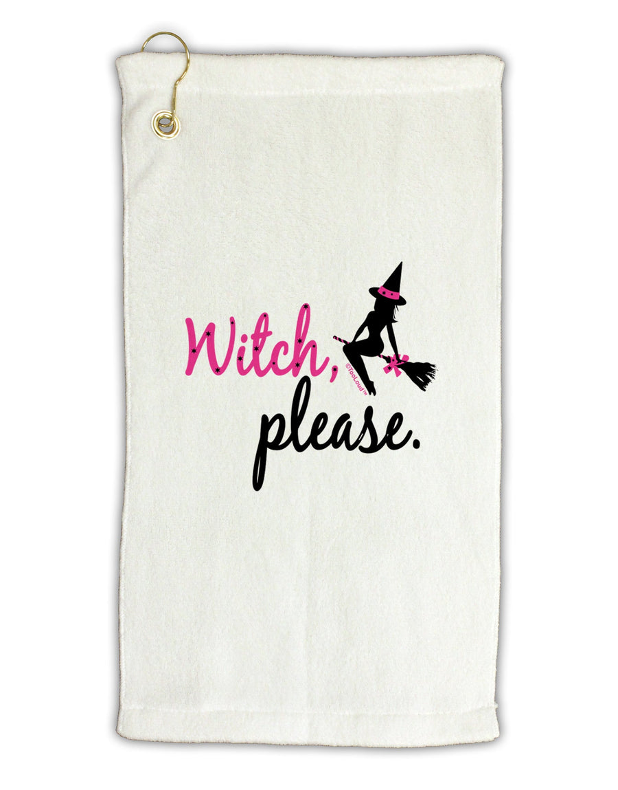 Witch Please Micro Terry Gromet Golf Towel 16 x 25 inch-Golf Towel-TooLoud-White-Davson Sales