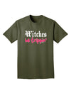 Witches Be Trippin Adult Dark T-Shirt-Mens T-Shirt-TooLoud-Military-Green-Small-Davson Sales