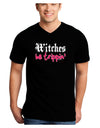 Witches Be Trippin Adult Dark V-Neck T-Shirt-TooLoud-Black-Small-Davson Sales