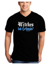 Witches Be Trippin Blue Adult Dark V-Neck T-Shirt-TooLoud-Black-Small-Davson Sales