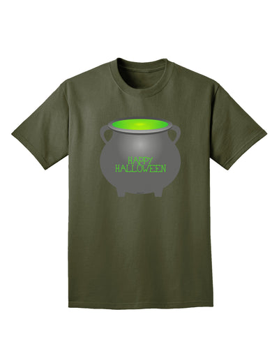 Witches Cauldron Happy Halloween Adult Dark T-Shirt-Mens T-Shirt-TooLoud-Military-Green-Small-Davson Sales