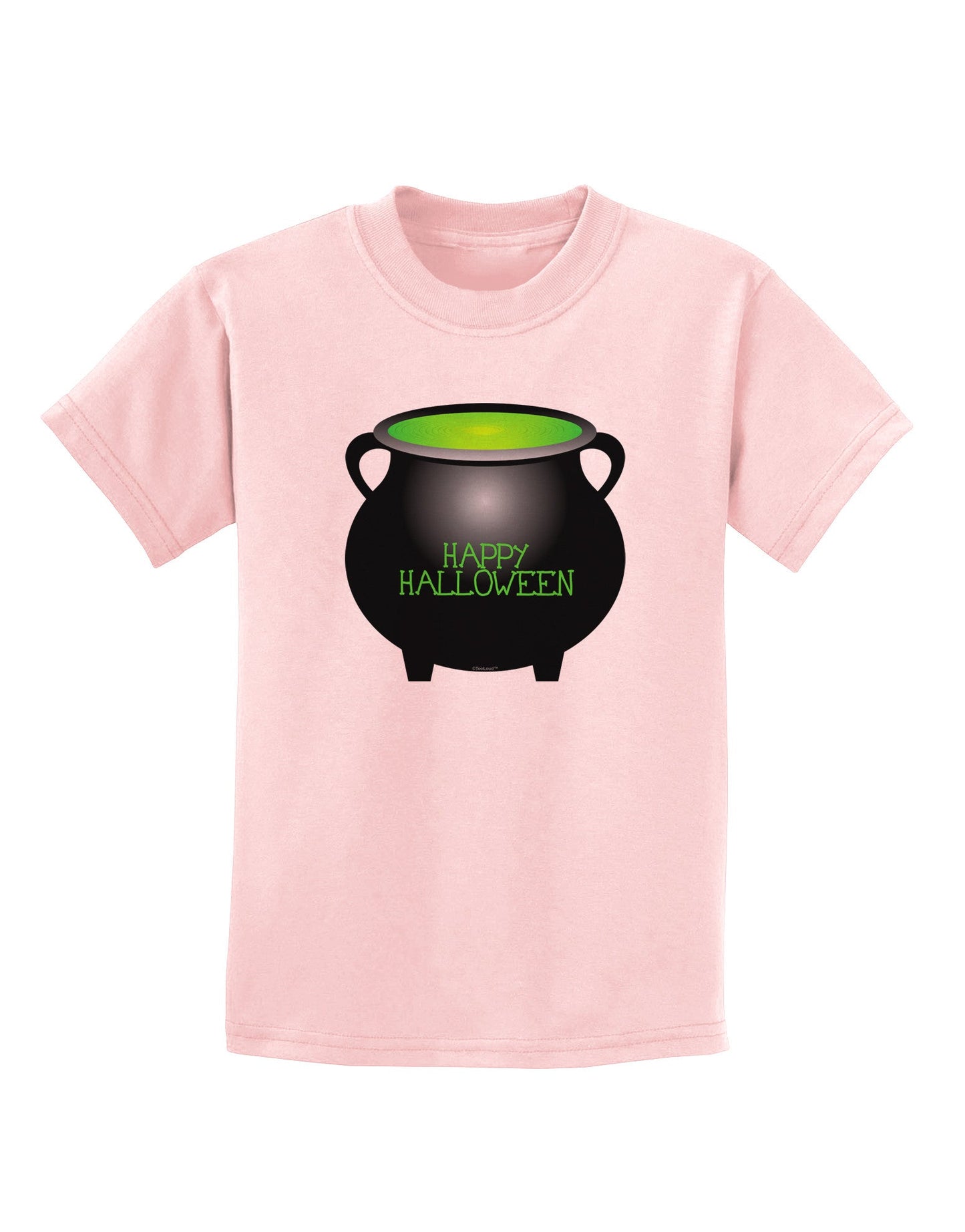 Witches Cauldron Happy Halloween Childrens T-Shirt-Childrens T-Shirt-TooLoud-PalePink-X-Small-Davson Sales