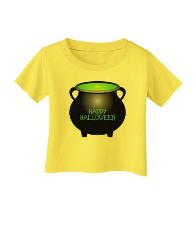 Witches Cauldron Happy Halloween Infant T-Shirt-Infant T-Shirt-TooLoud-Yellow-06-Months-Davson Sales