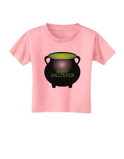 Witches Cauldron Happy Halloween Toddler T-Shirt-Toddler T-Shirt-TooLoud-Candy-Pink-2T-Davson Sales