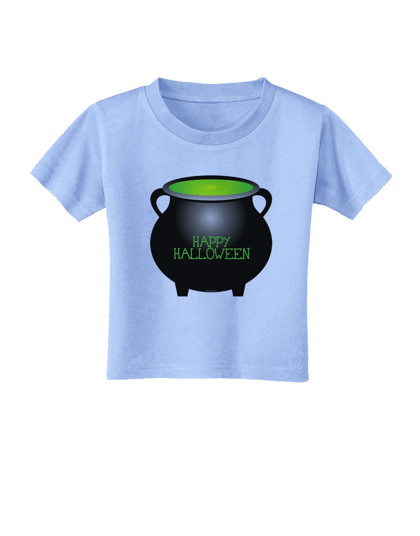 Witches Cauldron Happy Halloween Toddler T-Shirt-Toddler T-Shirt-TooLoud-Aquatic-Blue-2T-Davson Sales