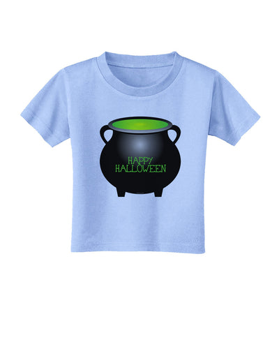 Witches Cauldron Happy Halloween Toddler T-Shirt-Toddler T-Shirt-TooLoud-Aquatic-Blue-2T-Davson Sales