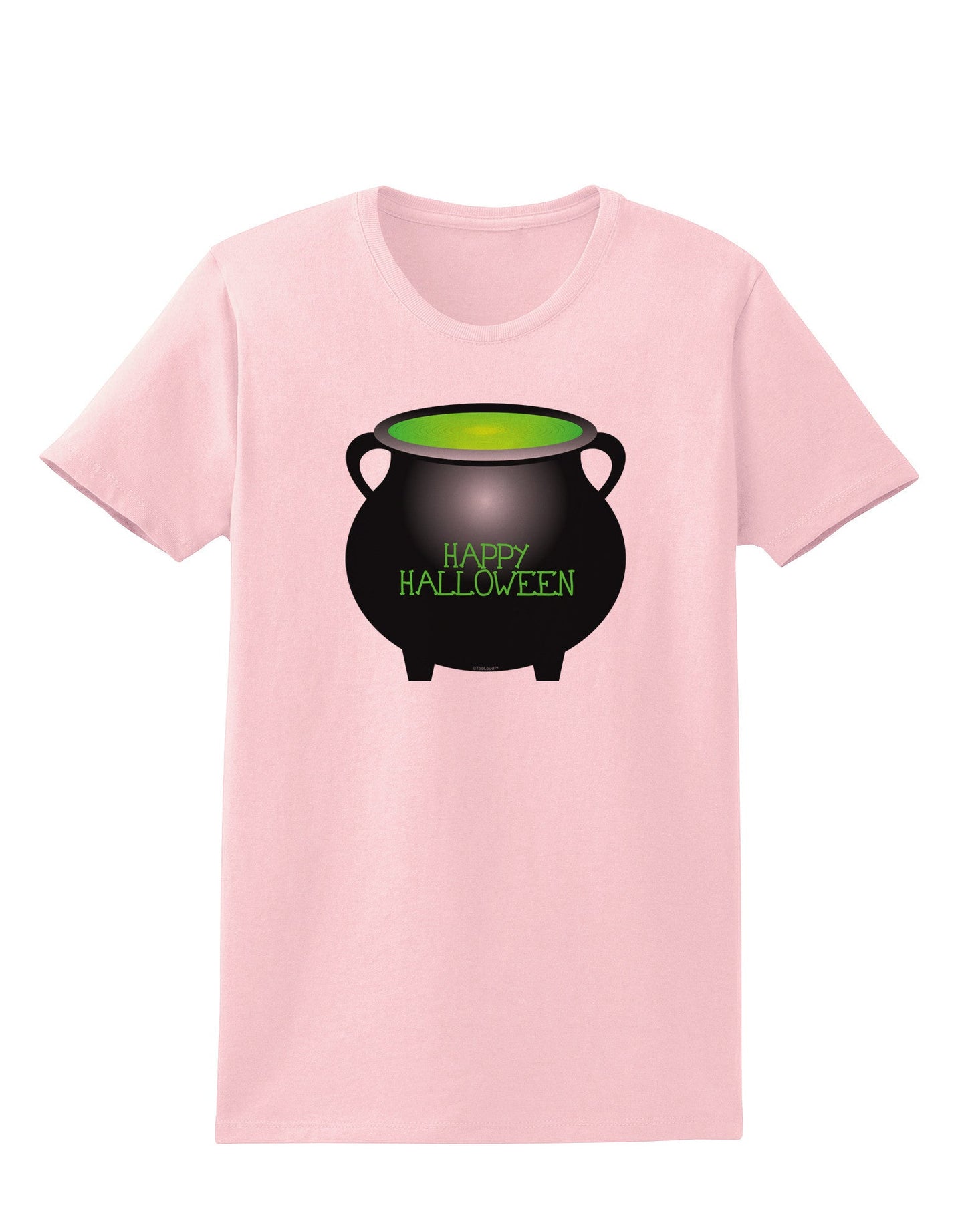 Witches Cauldron Happy Halloween Womens T-Shirt-Womens T-Shirt-TooLoud-PalePink-X-Small-Davson Sales