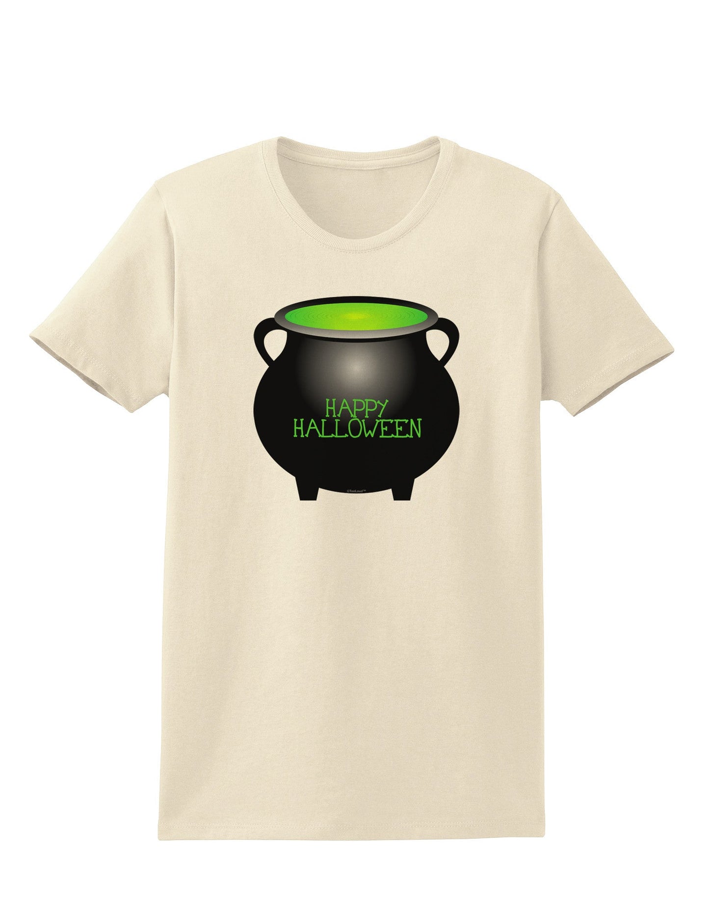 Witches Cauldron Happy Halloween Womens T-Shirt-Womens T-Shirt-TooLoud-Natural-X-Small-Davson Sales