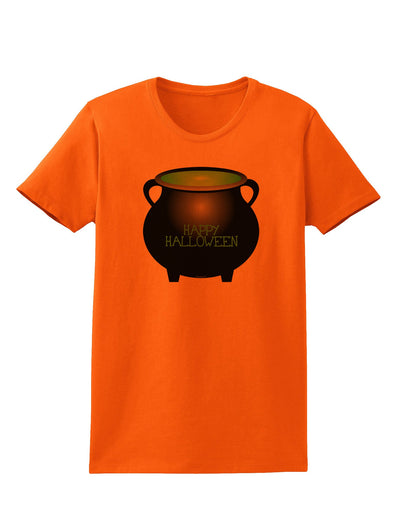 Witches Cauldron Happy Halloween Womens T-Shirt-Womens T-Shirt-TooLoud-Orange-X-Small-Davson Sales