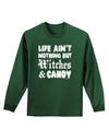 Witches and Candy Adult Long Sleeve Dark T-Shirt-TooLoud-Dark-Green-Small-Davson Sales