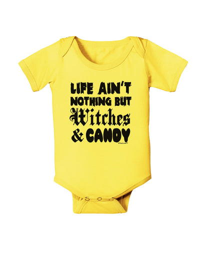 Witches and Candy Baby Romper Bodysuit-Baby Romper-TooLoud-Yellow-06-Months-Davson Sales