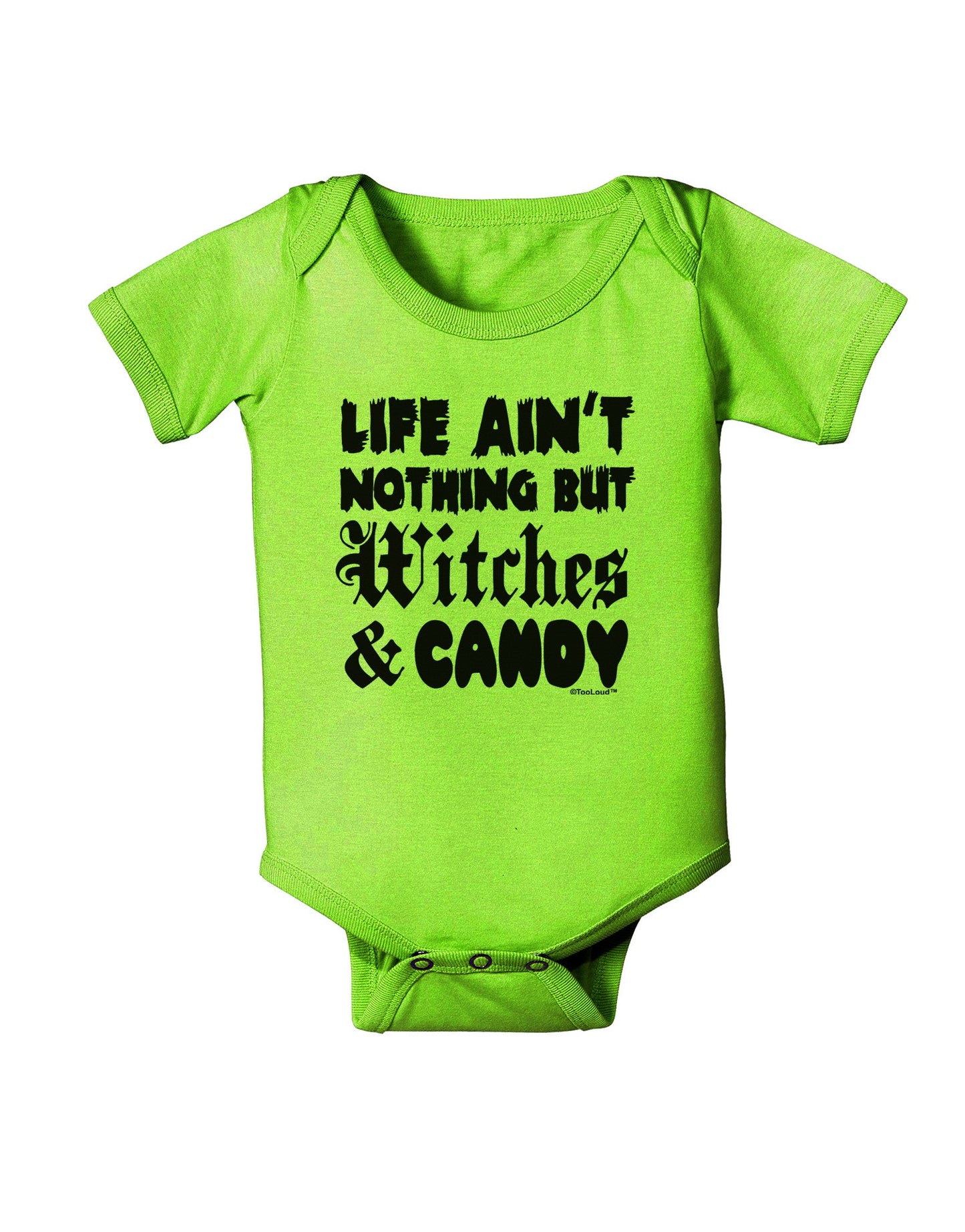 Witches and Candy Baby Romper Bodysuit-Baby Romper-TooLoud-Lime-06-Months-Davson Sales