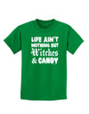 Witches and Candy Childrens Dark T-Shirt-Childrens T-Shirt-TooLoud-Kelly-Green-X-Small-Davson Sales