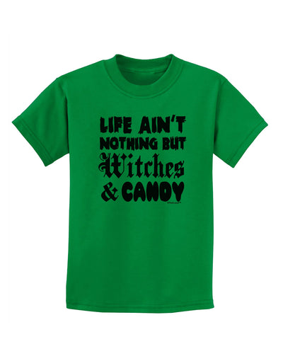 Witches and Candy Childrens T-Shirt-Childrens T-Shirt-TooLoud-Kelly-Green-X-Small-Davson Sales