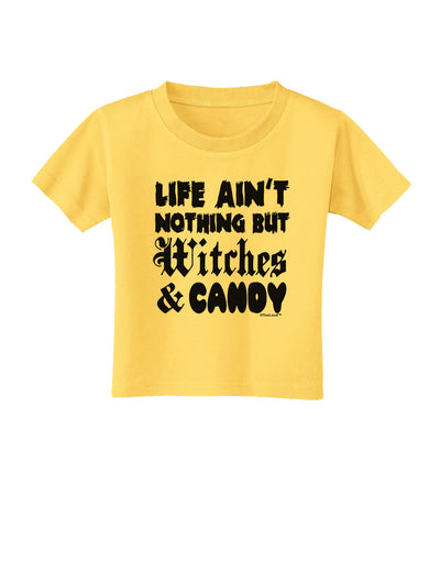 Witches and Candy Toddler T-Shirt-Toddler T-Shirt-TooLoud-Yellow-2T-Davson Sales