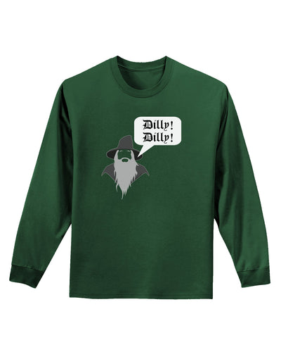 Wizard Dilly Dilly Adult Long Sleeve Dark T-Shirt by TooLoud-TooLoud-Dark-Green-Small-Davson Sales