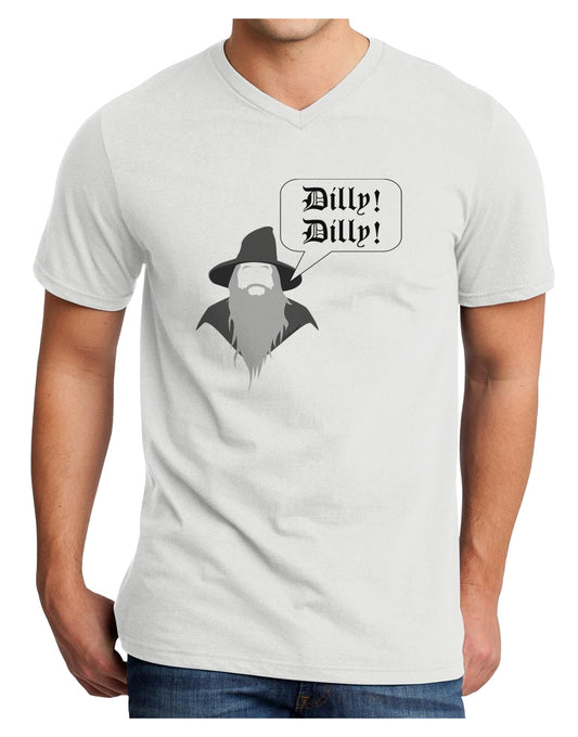 Wizard Dilly Dilly Adult V-Neck T-shirt by TooLoud-Mens V-Neck T-Shirt-TooLoud-White-Small-Davson Sales