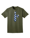 Wizard Tie Blue and Silver Adult Dark T-Shirt-Mens T-Shirt-TooLoud-Military-Green-Small-Davson Sales