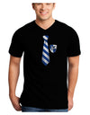 Wizard Tie Blue and Silver Adult Dark V-Neck T-Shirt-TooLoud-Black-Small-Davson Sales