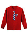 Wizard Tie Blue and Silver Adult Long Sleeve Dark T-Shirt-TooLoud-Red-Small-Davson Sales