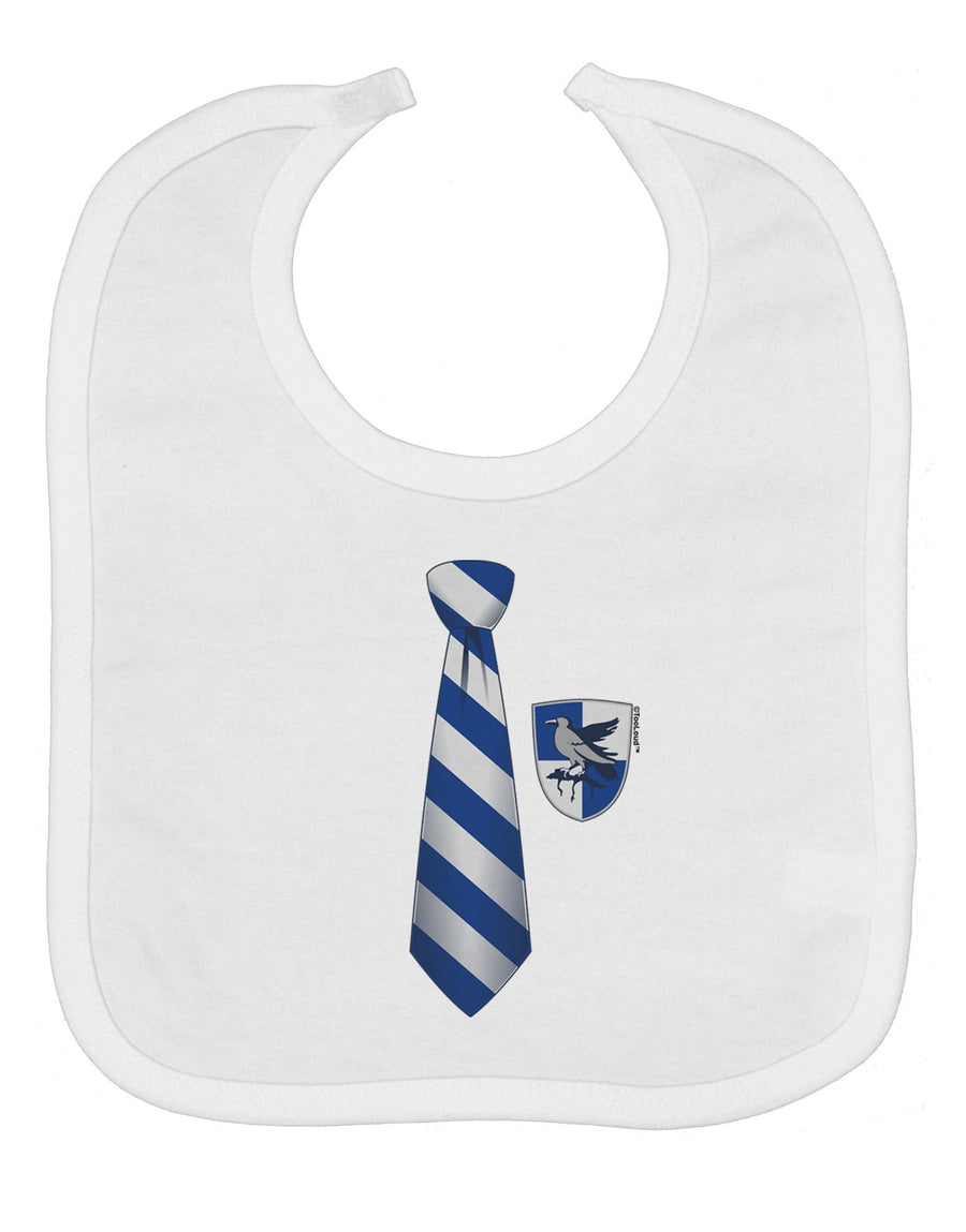 Wizard Tie Blue and Silver Baby Bib