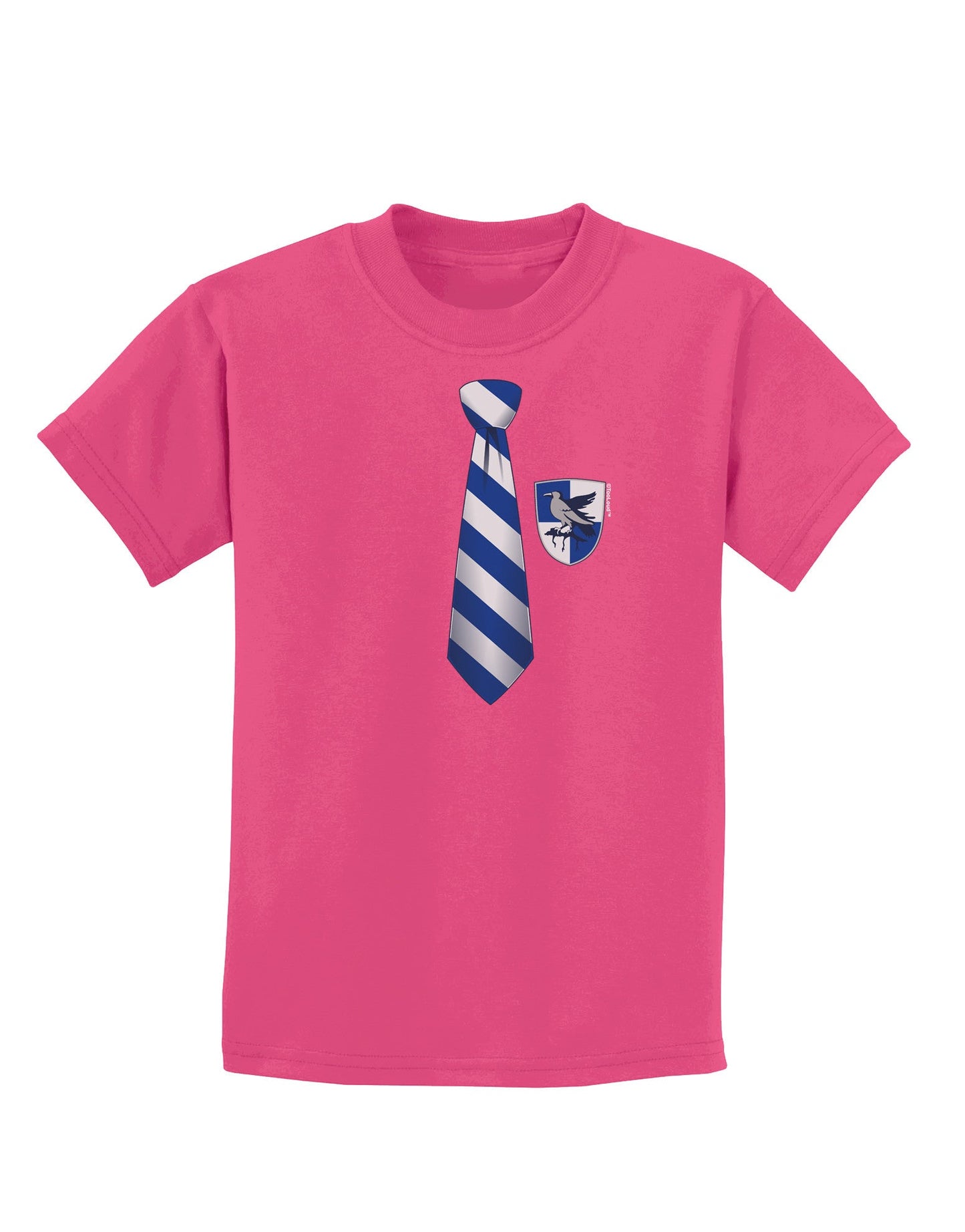 Wizard Tie Blue and Silver Childrens Dark T-Shirt-Childrens T-Shirt-TooLoud-Sangria-X-Small-Davson Sales
