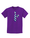 Wizard Tie Blue and Silver Childrens Dark T-Shirt-Childrens T-Shirt-TooLoud-Purple-X-Small-Davson Sales