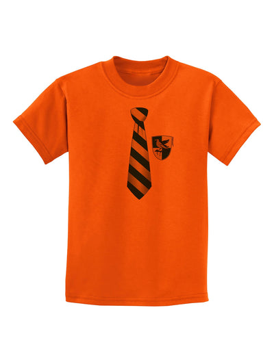 Wizard Tie Blue and Silver Childrens T-Shirt-Childrens T-Shirt-TooLoud-Orange-X-Small-Davson Sales