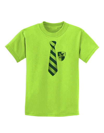 Wizard Tie Blue and Silver Childrens T-Shirt-Childrens T-Shirt-TooLoud-Lime-Green-X-Small-Davson Sales