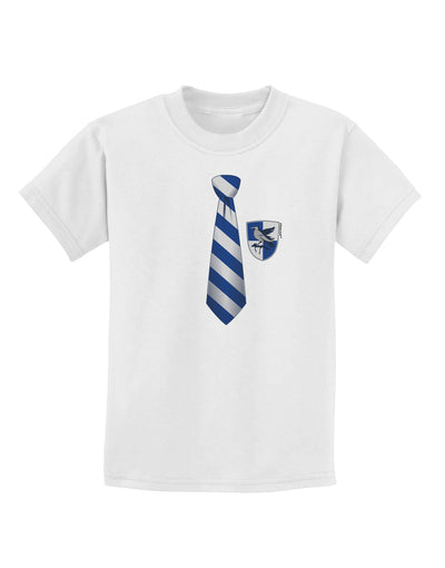 Wizard Tie Blue and Silver Childrens T-Shirt-Childrens T-Shirt-TooLoud-White-X-Small-Davson Sales