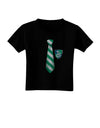 Wizard Tie Green and Silver Toddler T-Shirt Dark-Toddler T-Shirt-TooLoud-Black-2T-Davson Sales