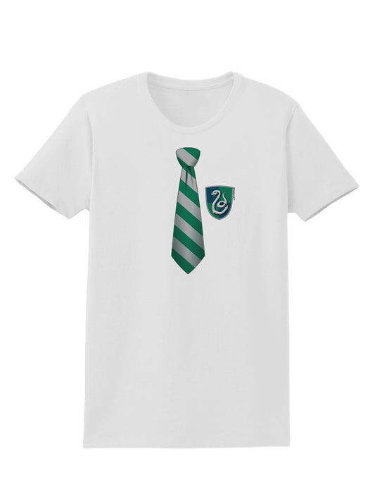 Wizard Tie Green and Silver Womens T-Shirt-Womens T-Shirt-TooLoud-White-X-Small-Davson Sales