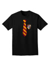 Wizard Tie Red and Yellow Adult Dark T-Shirt-Mens T-Shirt-TooLoud-Black-Small-Davson Sales