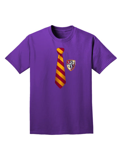 Wizard Tie Red and Yellow Adult Dark T-Shirt-Mens T-Shirt-TooLoud-Purple-Small-Davson Sales