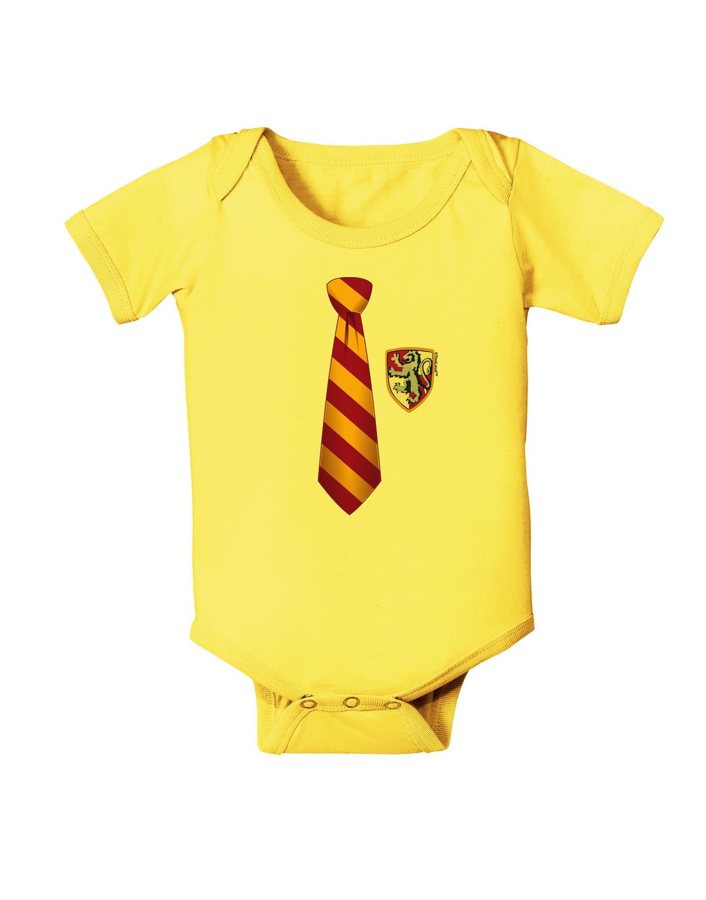Wizard Tie Red and Yellow Baby Romper Bodysuit-Baby Romper-TooLoud-Yellow-06-Months-Davson Sales