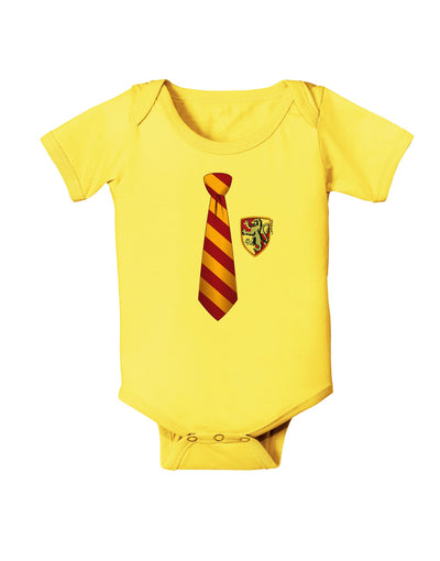 Wizard Tie Red and Yellow Baby Romper Bodysuit-Baby Romper-TooLoud-Yellow-06-Months-Davson Sales