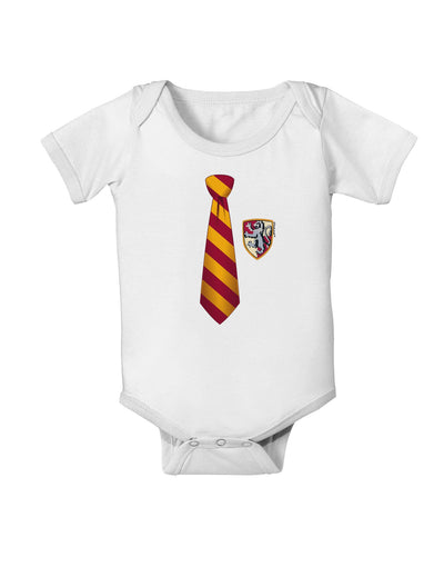 Wizard Tie Red and Yellow Baby Romper Bodysuit-Baby Romper-TooLoud-White-06-Months-Davson Sales